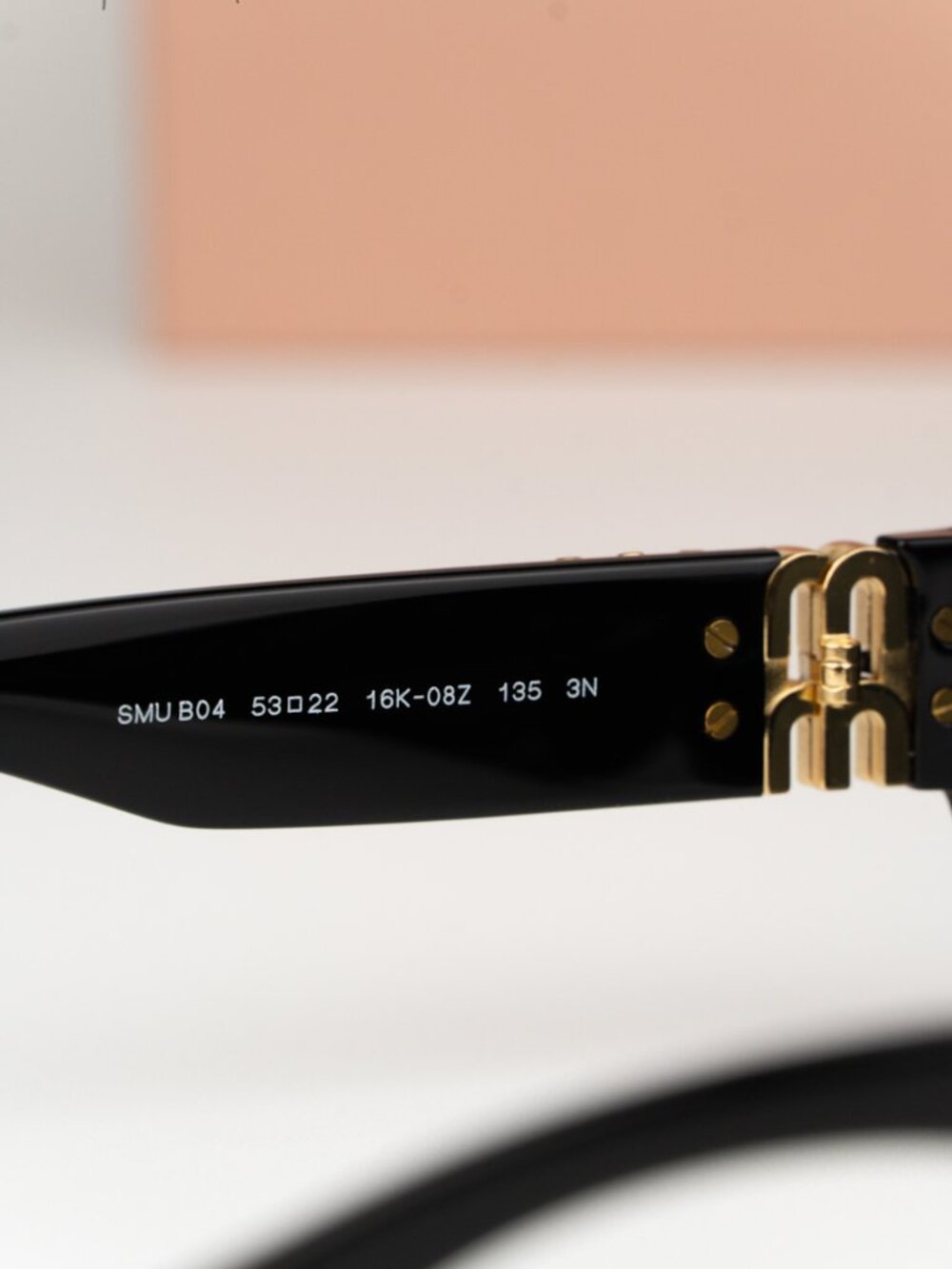 Miu Miu Women Sunglasses Black Grey Rectangle MUB04S 16K08Z NEW AUTHENTIC - Picture 5 of 10